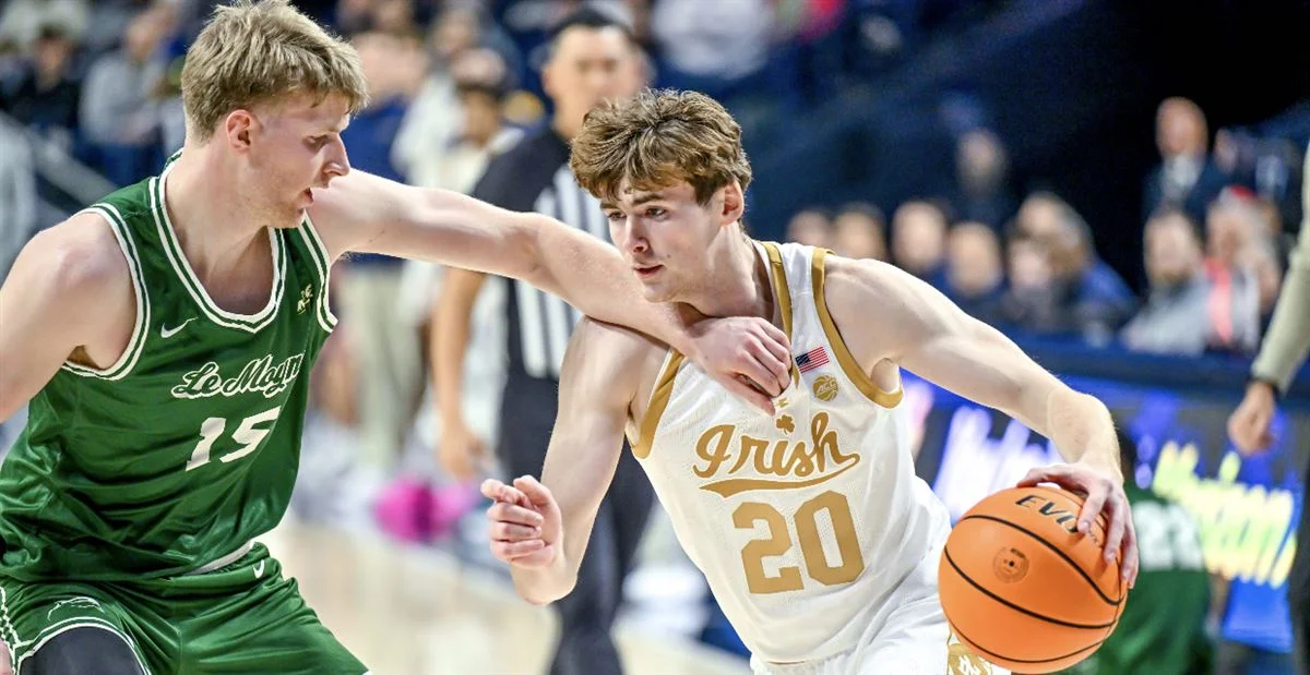 JR Konieczny driving at Notre Dame